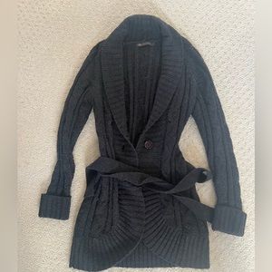 Outback Red - Cable Knit Long Sweater - Gray